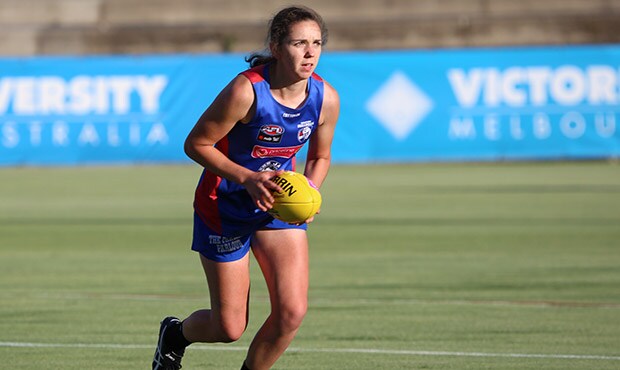 HERO_FerresStory.jpg Ferres was upgraded to the club’s AFLW senior list on Thursday and is now in contention to line-up for the Bulldogs on Sunday. (Photo: Western Bulldogs) - Western Bulldogs,Naomi Ferres